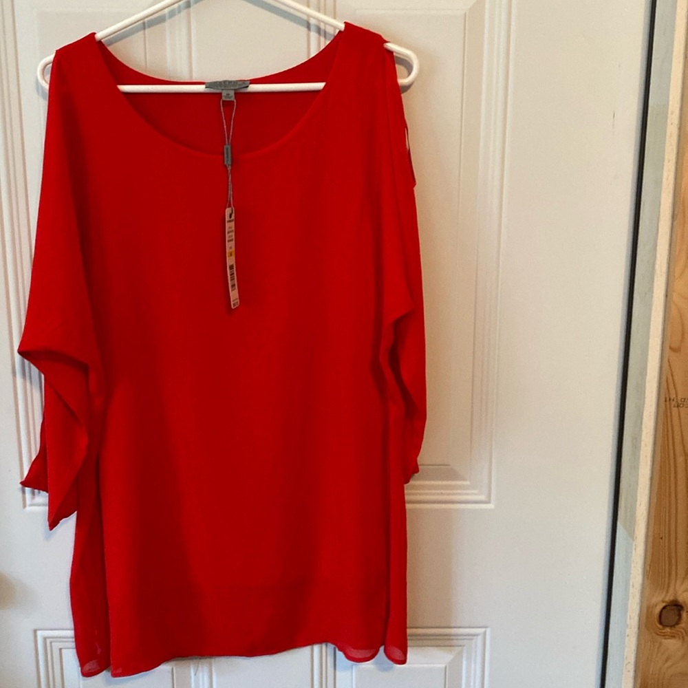 Joseph A. Red blouse, NWT, MEDIUM